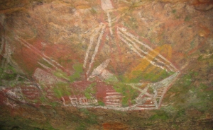 indigenous rock art of Northern Territory suggesting contact with Europeans before settlement