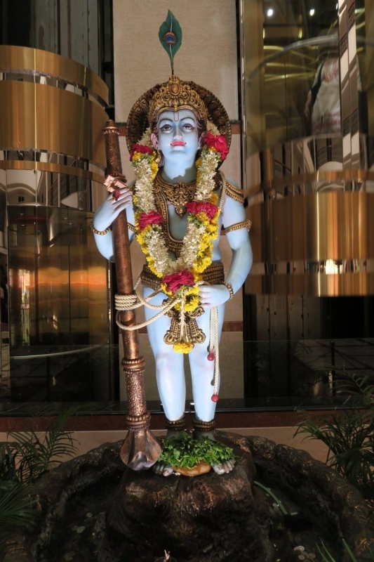 Statue of Skanda, Son of Lord Shiva in a hotel, Malaysia 